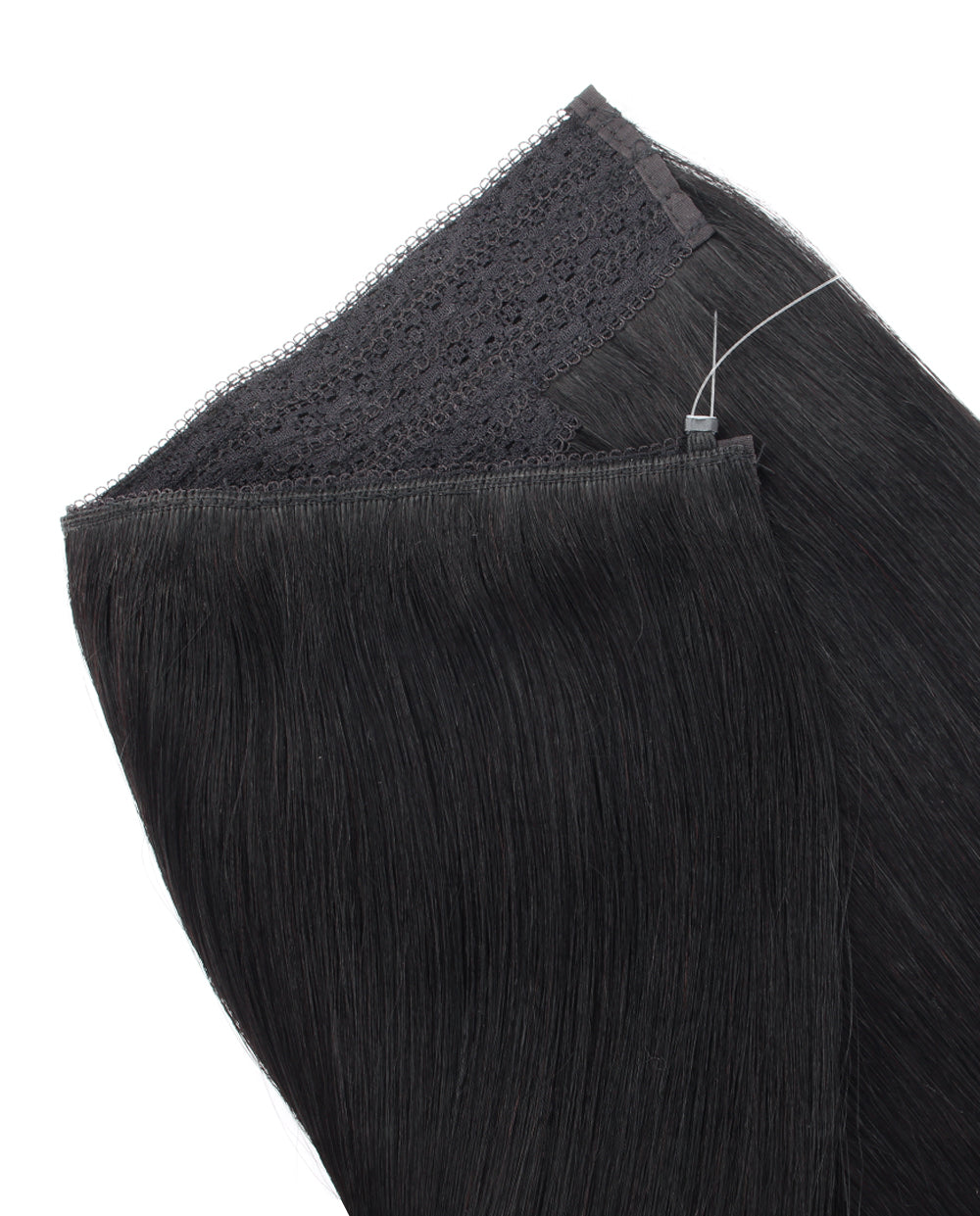 14 inch Jet Black Halo Hair Extensions