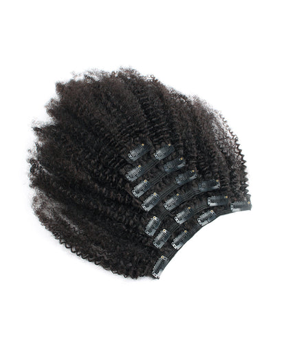 20 inch Afro Curly Clip In Human Hair Extensions for African American