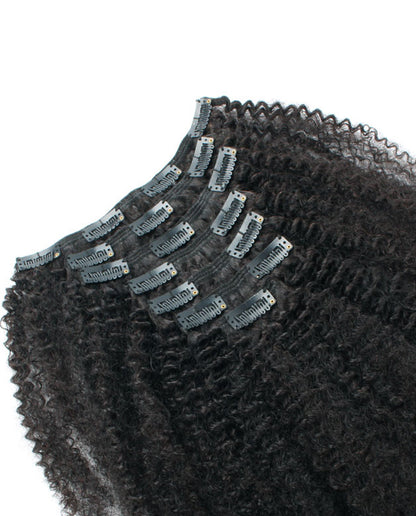 20 inch Afro Curly Clip In Human Hair Extensions for African American