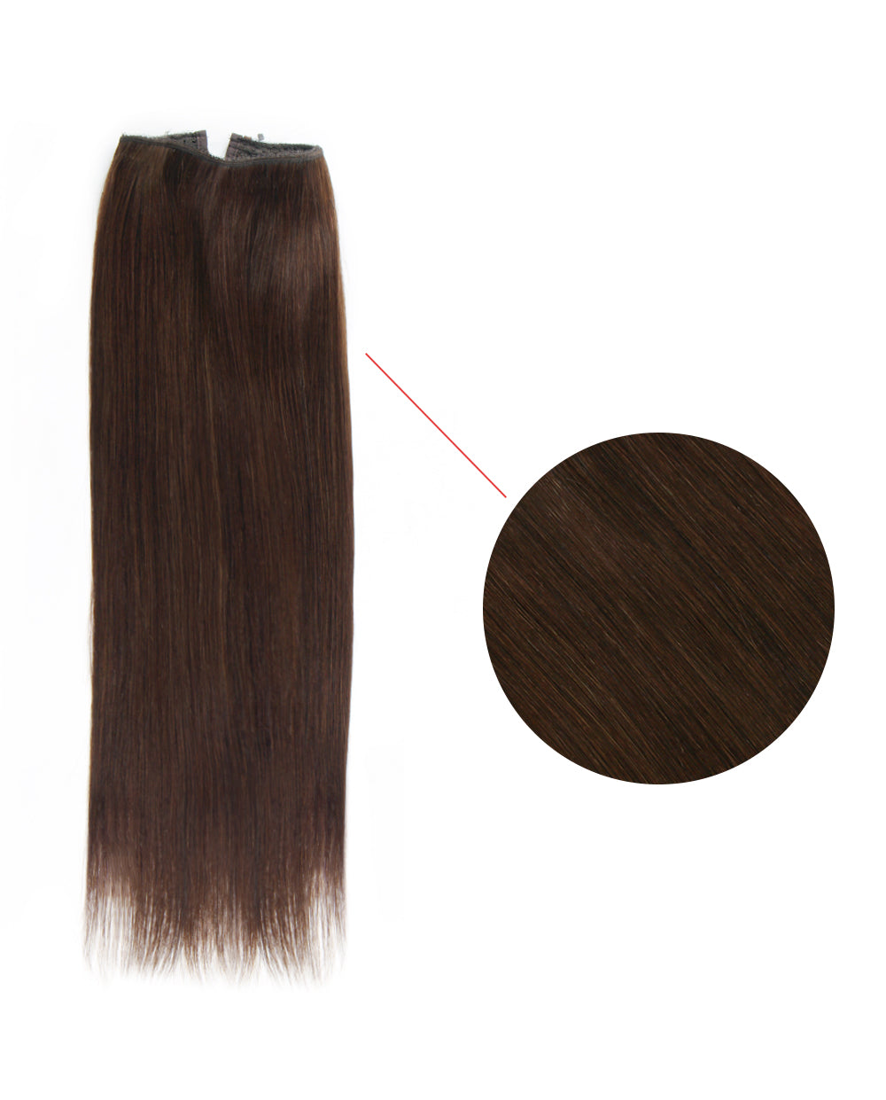 22 inch Medium Dark Brown Halo Hair Extensions