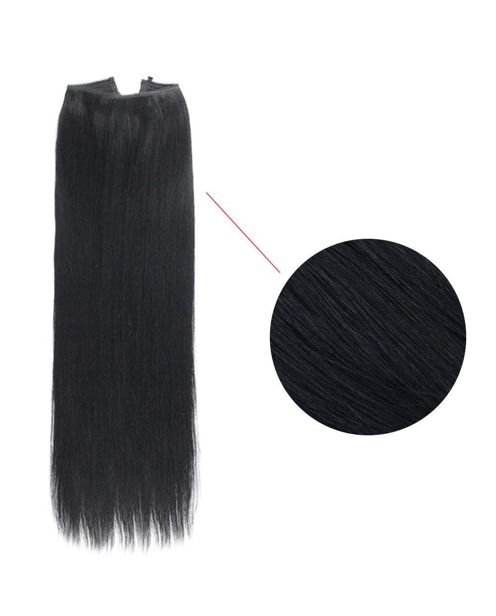 22 inch Jet Black Halo Hair Extensions