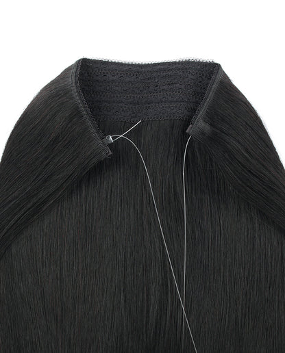 22 inch Jet Black Halo Hair Extensions