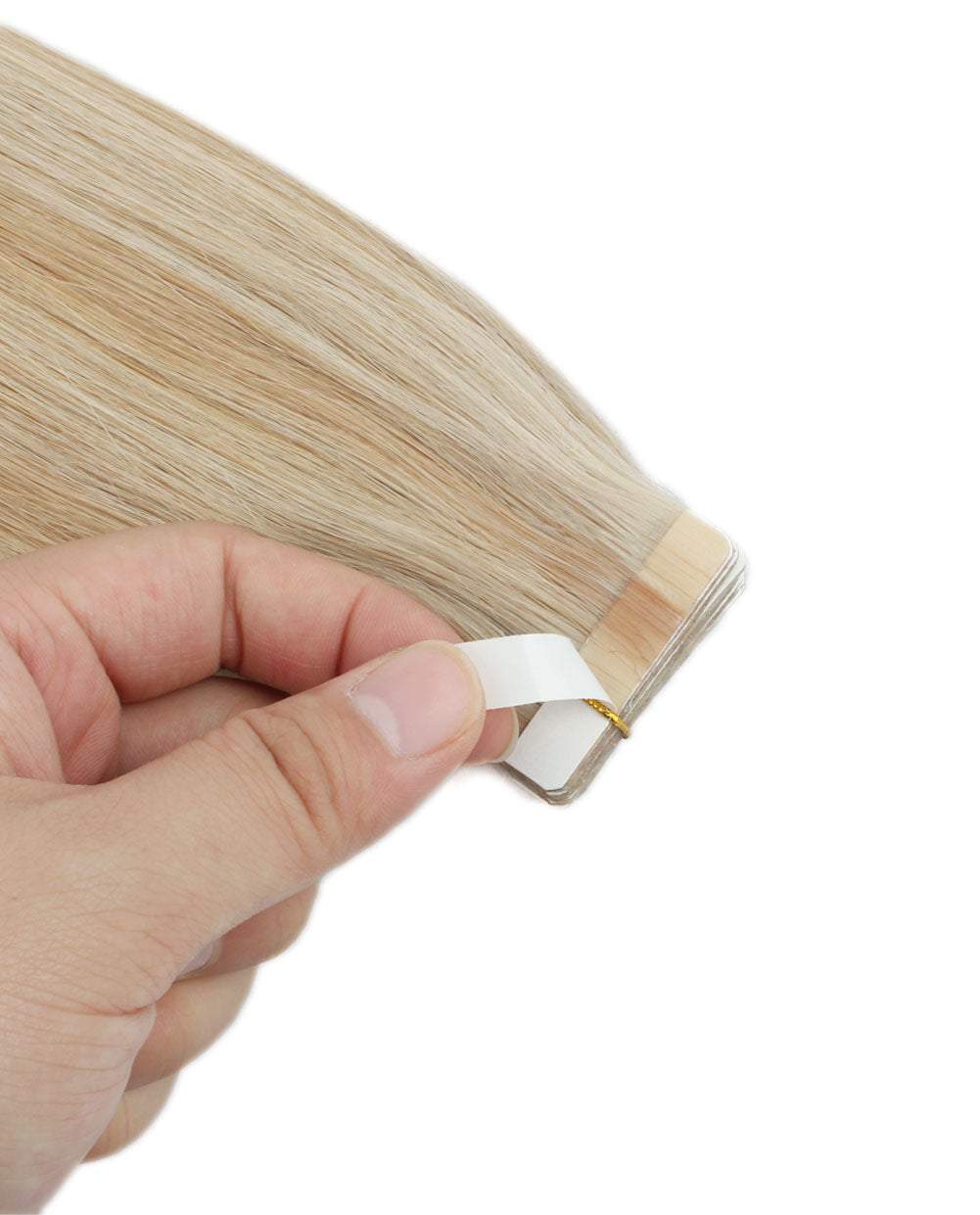 14 inch Tape In Hair Extensions Rooted #12/60 Real 100% Human Remy Hair