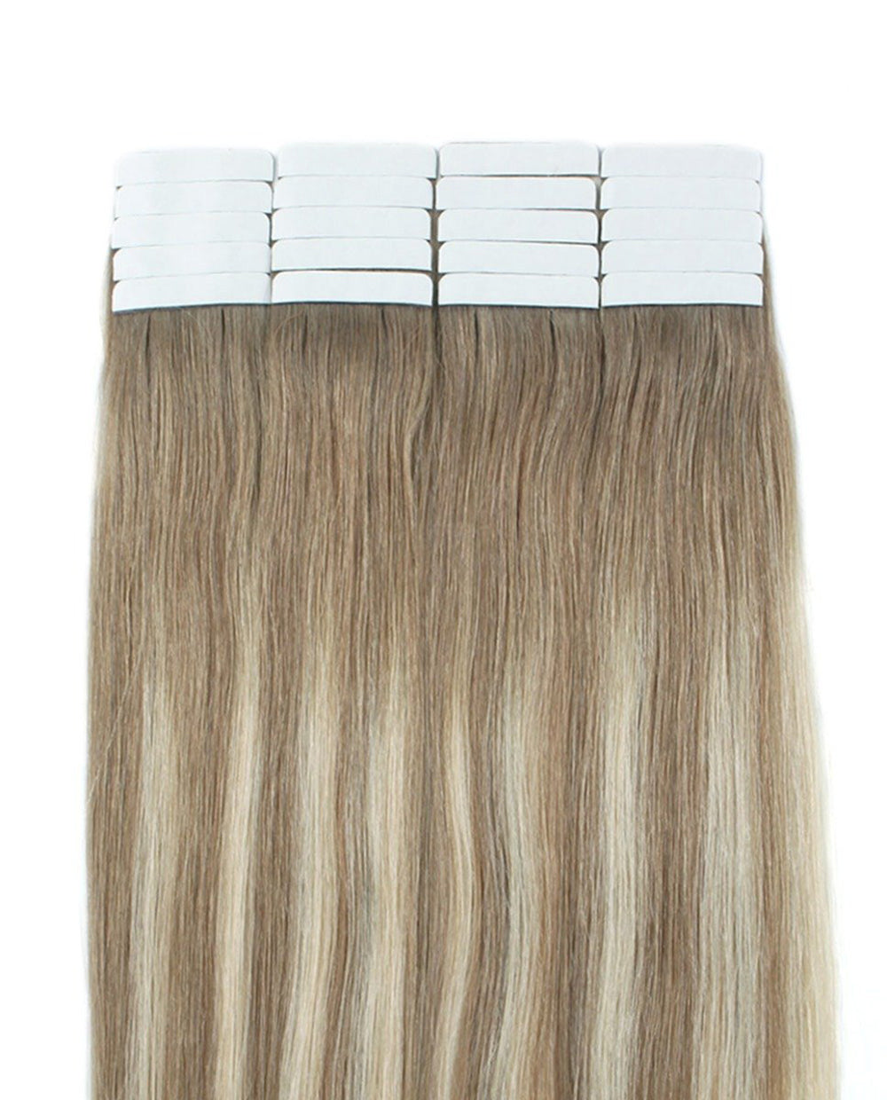 14 inch Tape In Hair Extensions Highlights #8/60 Real 100% Human Remy Hair
