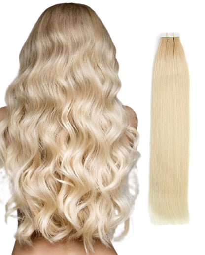 22 inch Tape In Hair Extensions Rooted 12/60# Real 100% Human Remy Hair