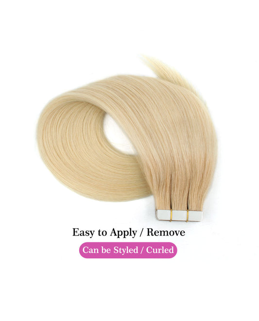 22 inch Tape In Hair Extensions Rooted 12/60# Real 100% Human Remy Hair