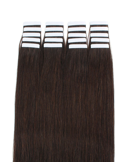 14 inch Tape In Hair Extensions Medium Dark Brown Real 100% Human Remy Hair