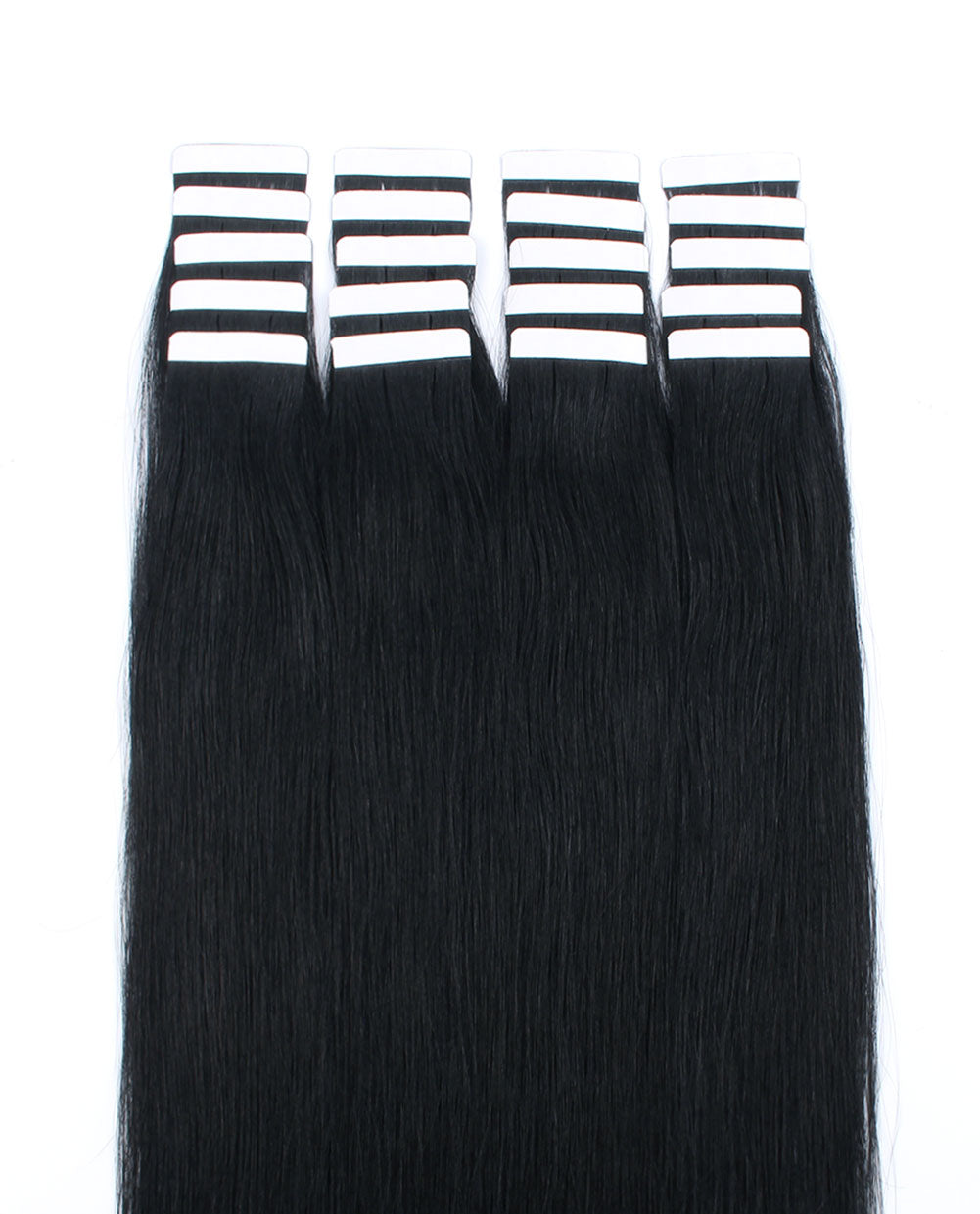 18 inch Tape In Hair Extensions Jet Black Real 100% Human Remy Hair