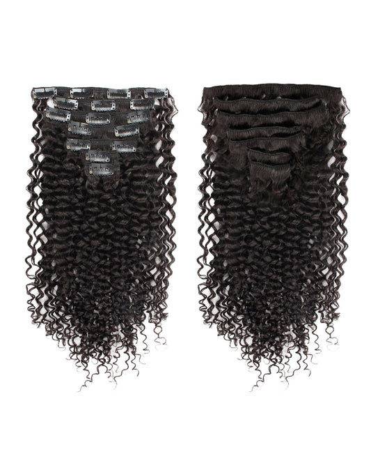 22inch Jerry Curly Clip in Remy Human Hair Extensions