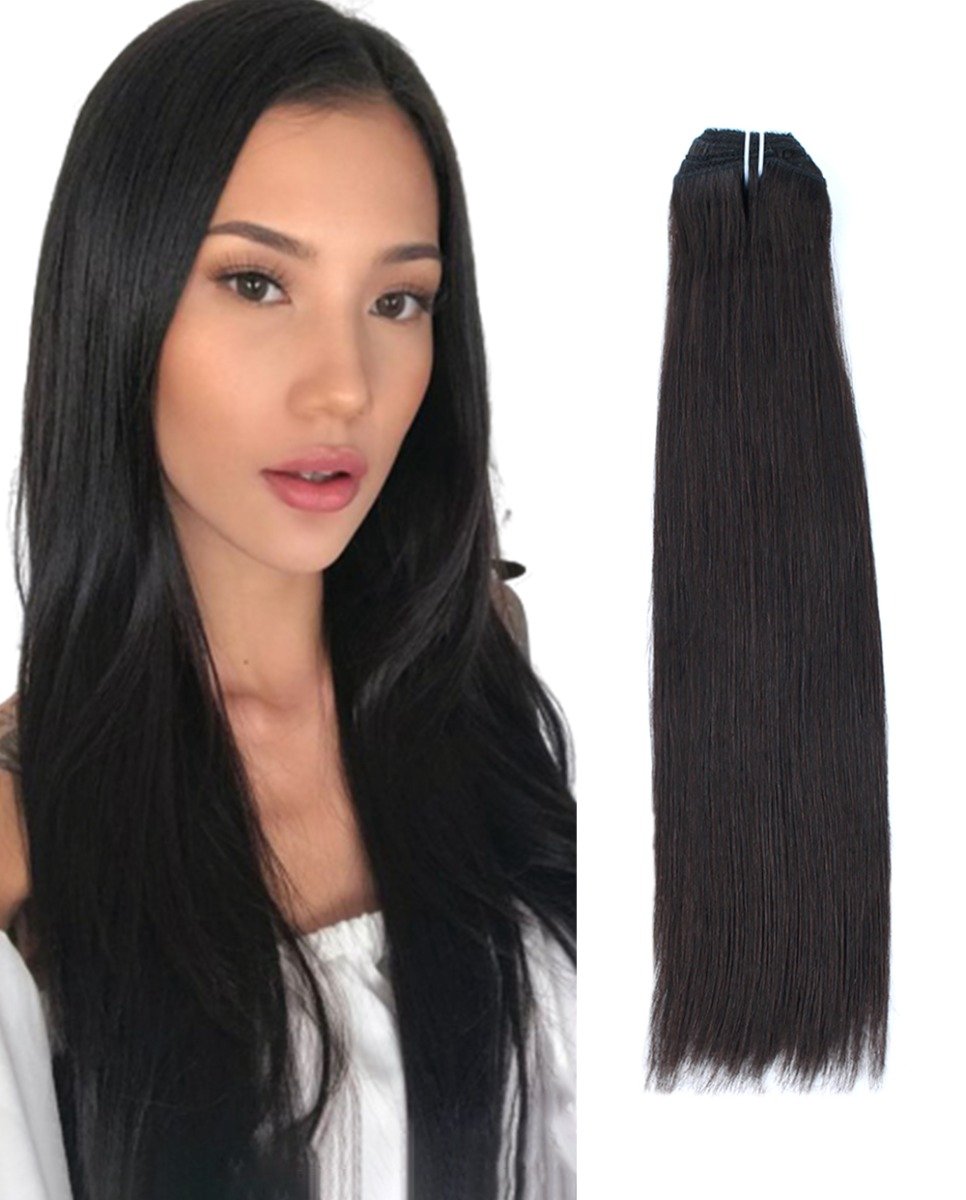Sassina Clip In Hair Extensions #1B Off Black 120g-140g Remy Human Hair