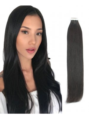 Tape In Hair Extensions 1B# Off Black