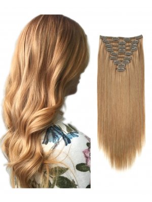 220g Clip In Extensions #27 Honey Blonde