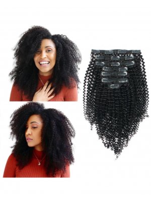 Clip In Hair Extensions for Black Women, 100% Remy Human Hair
