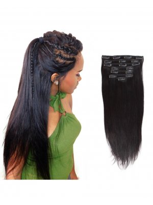 Silky Straight Clip In Hair Extensions